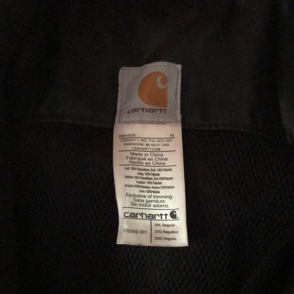 Carhartt men’s raincoat. Dark gray Size 2XL. In great condition - Picture 2 of 2